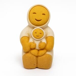 Betti Bouman Clay Figurine Mother & Child Inuit Style Folk Art Sculpture